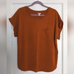 Soft Boxy Rust Orange Top